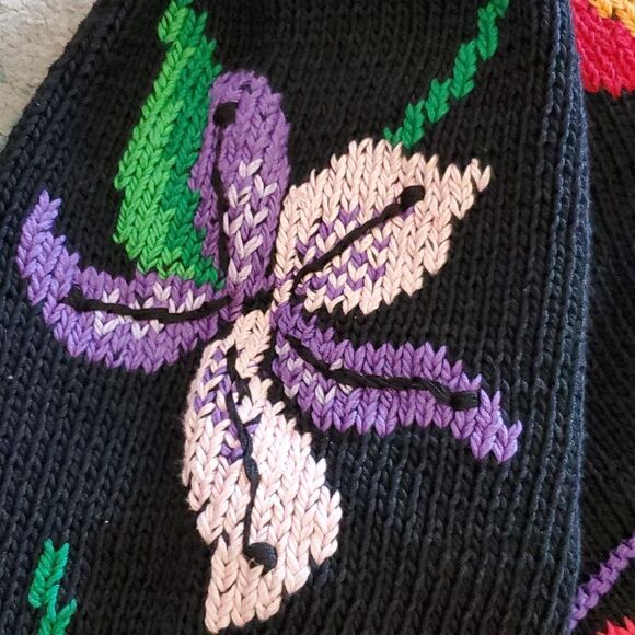 Berek Vintage Hand Knit w/2 Needles 100% Pima Cotton Sweater Made in Uruguay - Picture 11 of 16